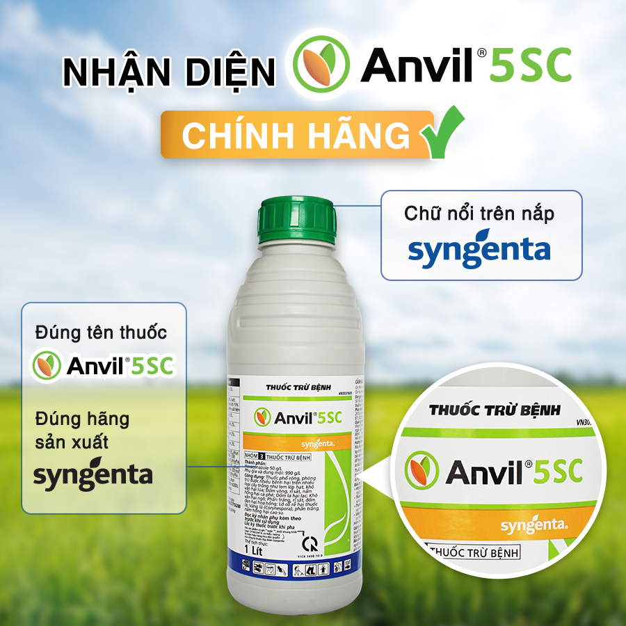 Thuốc trừ bệnh Anvil 5SC (chính hãng Syngenta) - Chai 1 lít